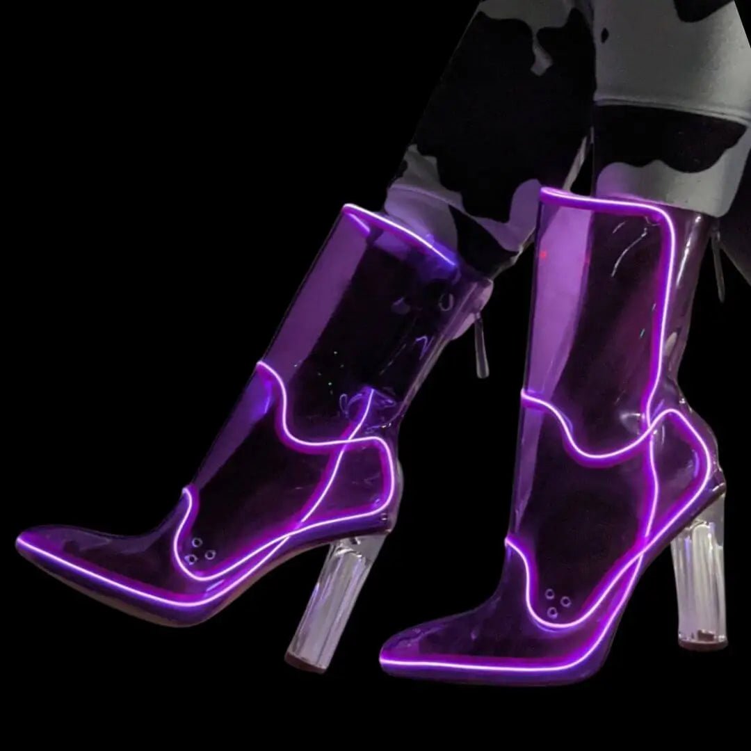 Pink and purple boots best sale