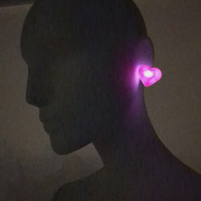 LED Heart Stud Earrings