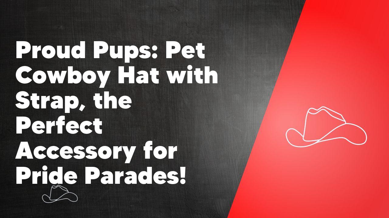 Proud Pups: Pet Cowboy Hat with Strap, the Perfect Accessory for Pride Parades!