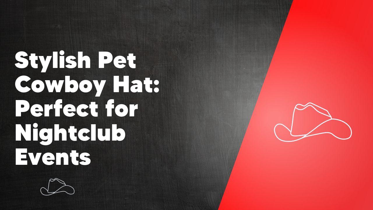 Stylish Pet Cowboy Hat: Perfect for Nightclub Events