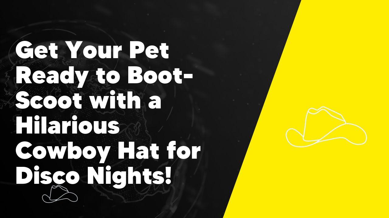 Get Your Pet Ready to Boot-Scoot with a Hilarious Cowboy Hat for Disco Nights!