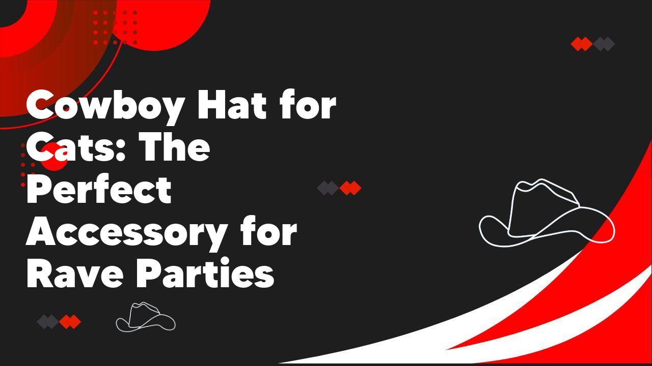 Cowboy Hat for Cats: The Perfect Accessory for Rave Parties