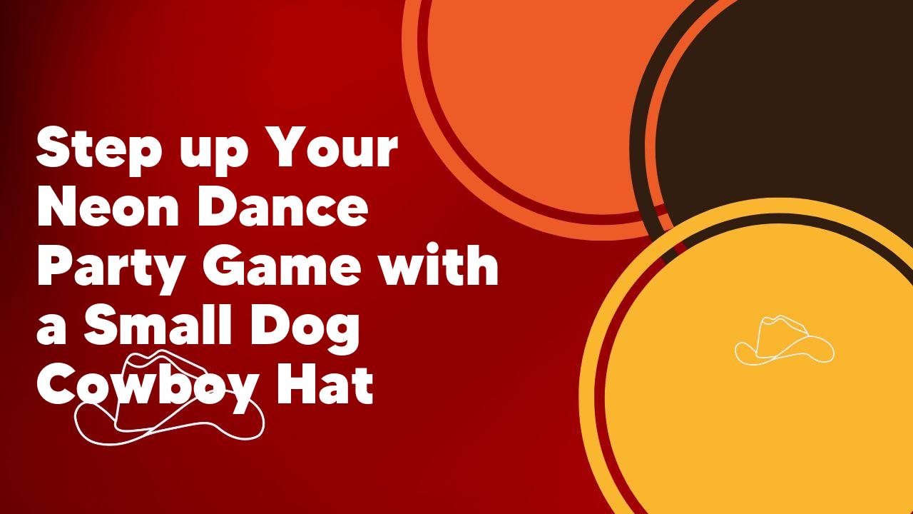 Step up Your Neon Dance Party Game with a Small Dog Cowboy Hat