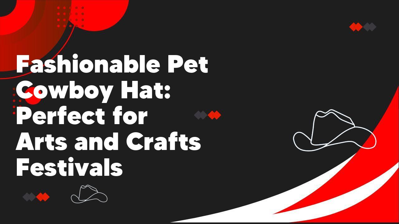 Fashionable Pet Cowboy Hat: Perfect for Arts and Crafts Festivals