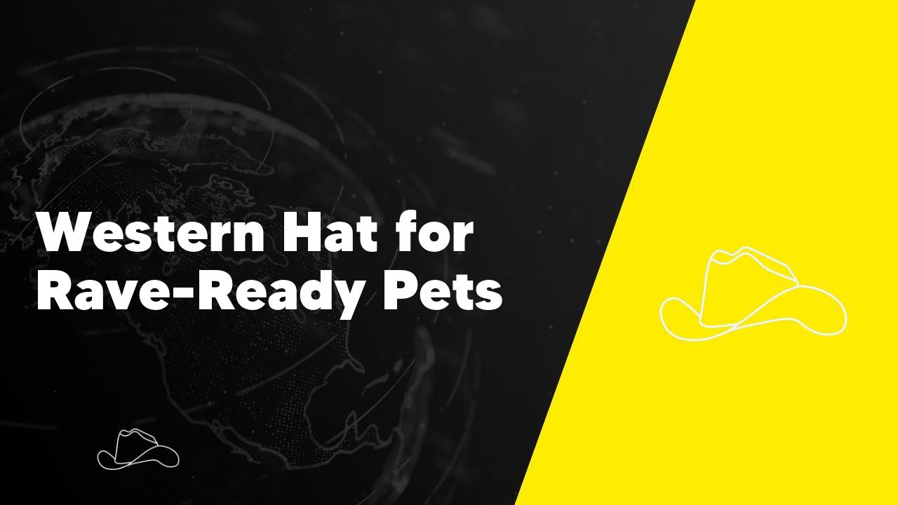 Western Hat for Rave-Ready Pets - Neon Cowboys