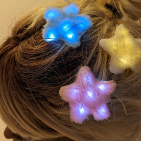 Star Fuzzy Hair Clip - 4 Pack