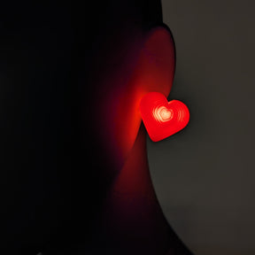 Pendientes de corazón con LED
