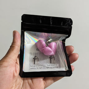 LED Heart Stud Earrings (1 Pair)