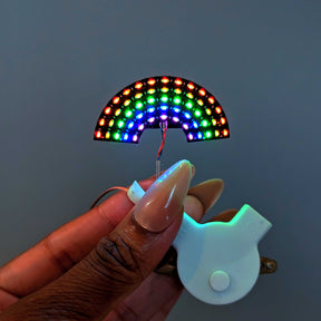 Joyería de la cara del arco iris LED