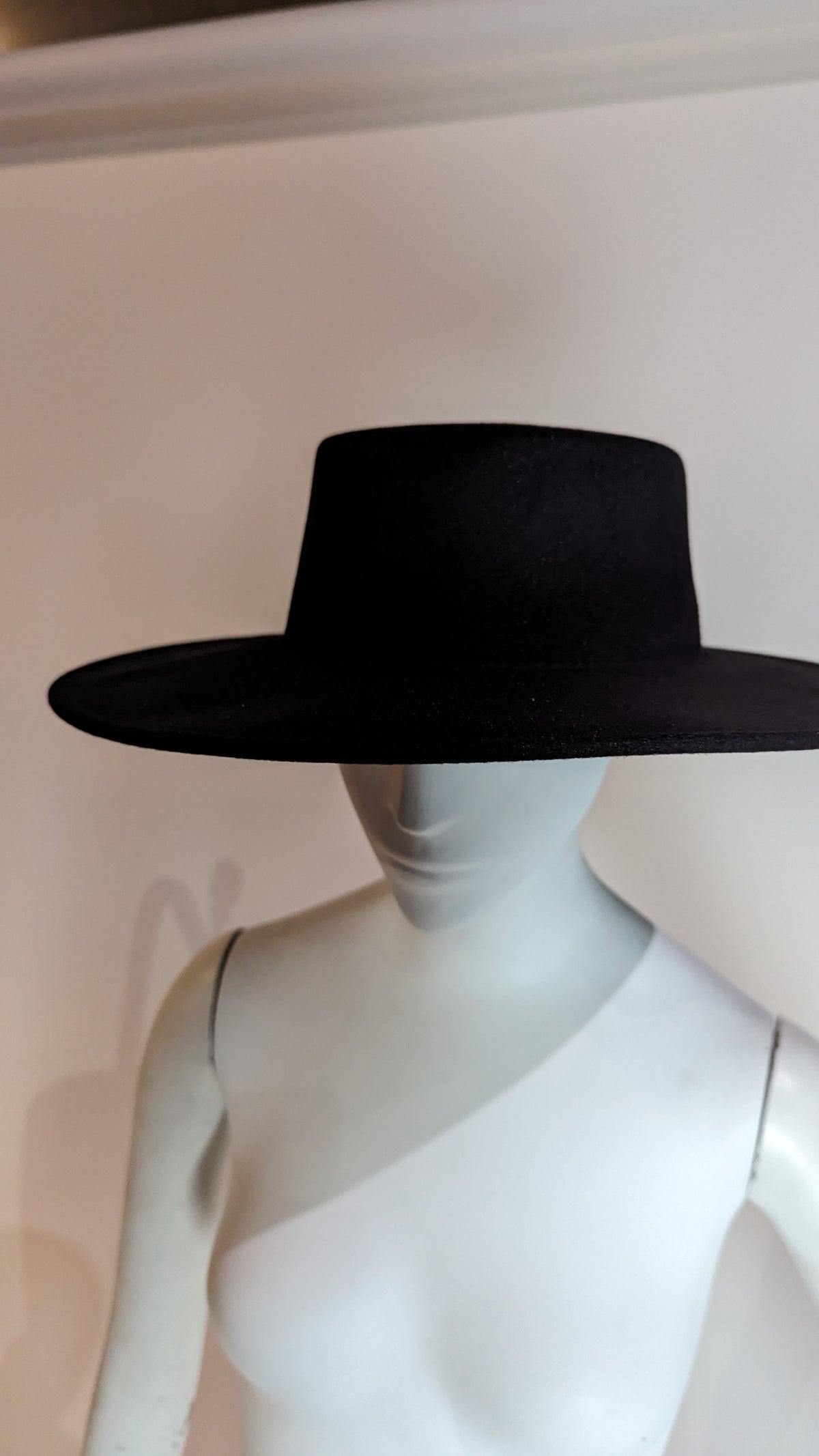 SAMPLE SALE - Black Large Brim Hat - FINAL SALE