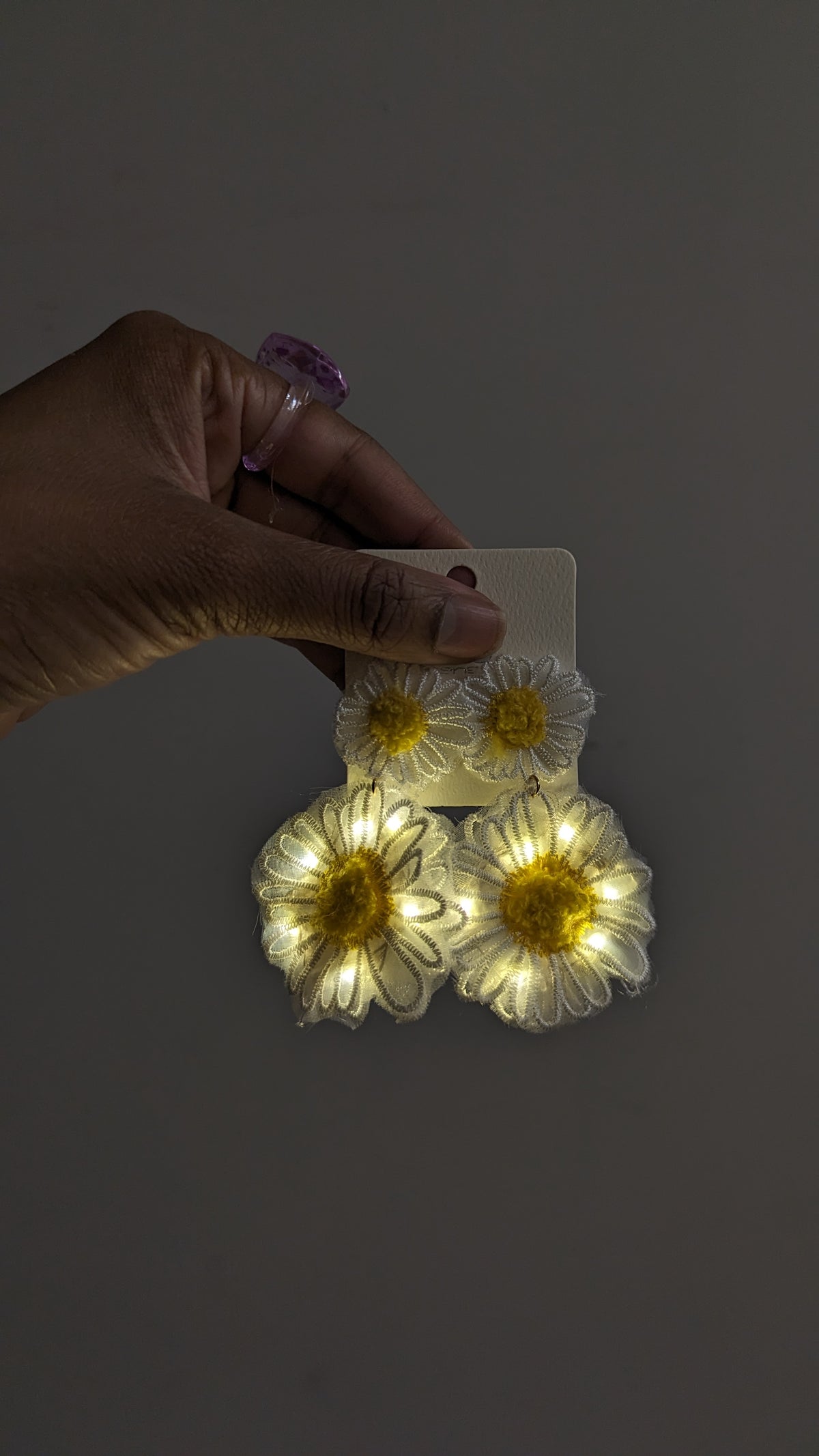 SAMPLE SALE - Light up Daisy Earrings - FINAL SALE