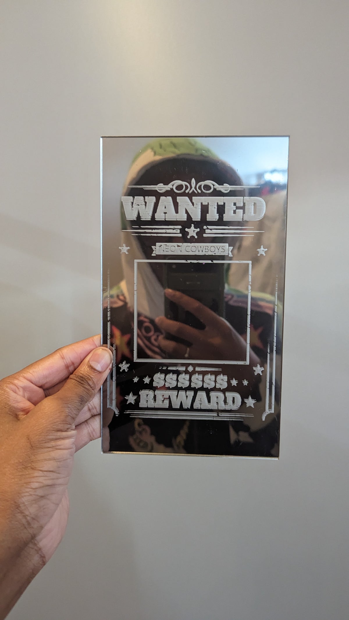 SAMPLE SALE - MINI "WANTED" Poster Mirror - FINAL SALE