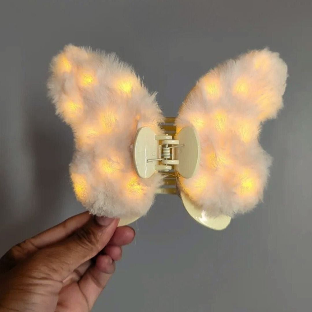 Clip de mariposa iluminado grande