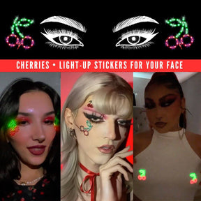 Cherries LED Face Jewelry - Neon Cowboys - FJCHERRIES