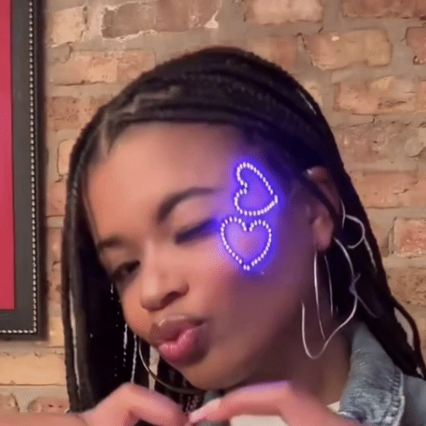Hearts LED Face Jewelry / PRE-ORDER (Estimated Delivery End of October)