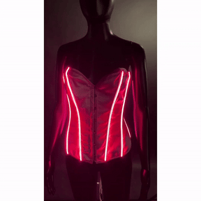 Pink Light up Corset w/ Pink Piping