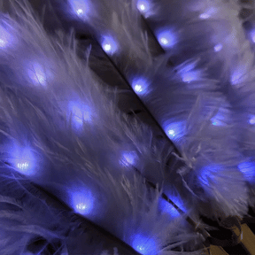 Remote Controlled LED Feathered Fan