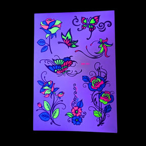 Glow - in - the - dark Tattoos [1 Sheet] - Neon Cowboys - 