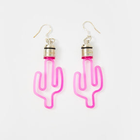 LED Cactus Earrings - Neon Cowboys - Accessories - ACC - 2003G