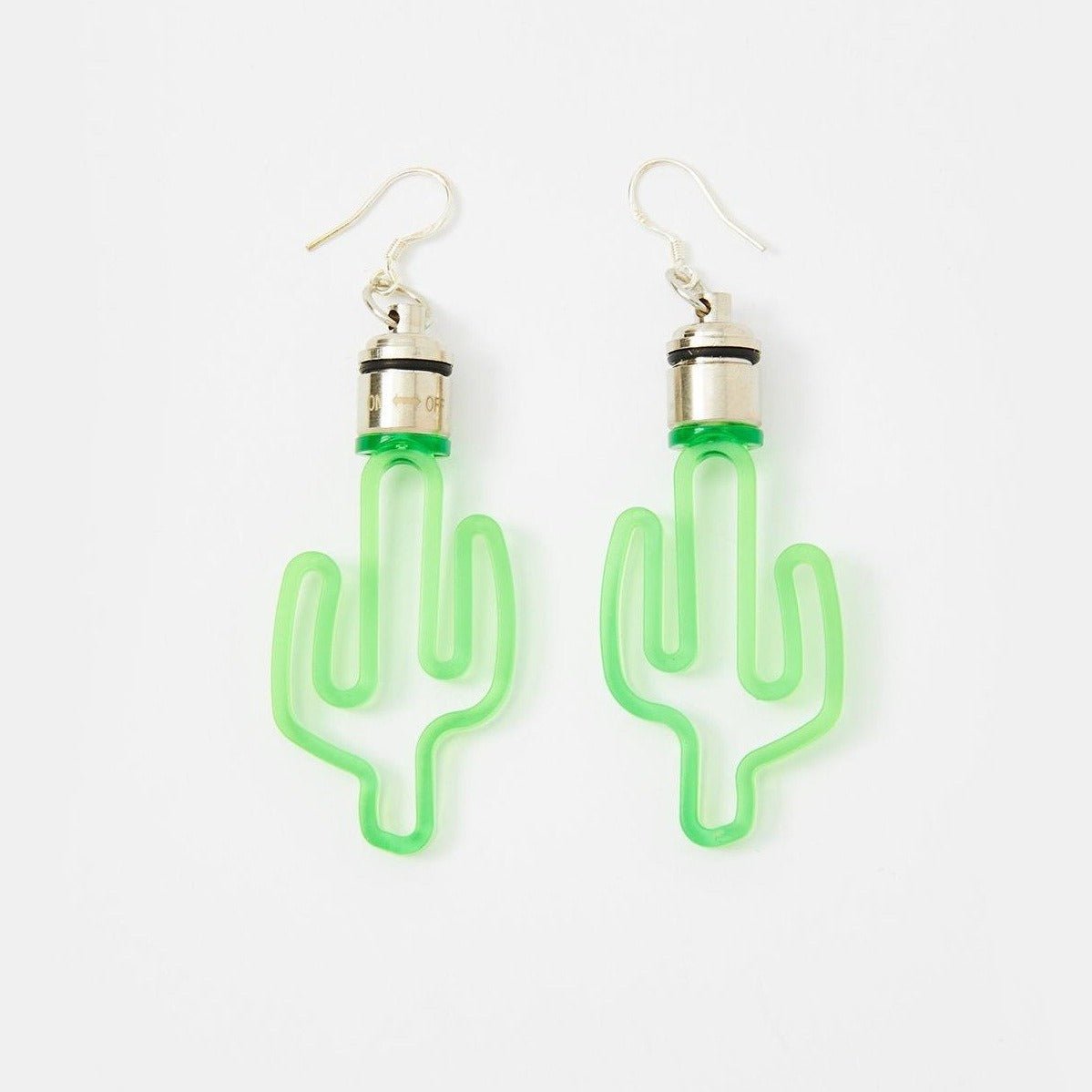 LED Cactus Earrings - Neon Cowboys - Accessories - ACC - 2003G