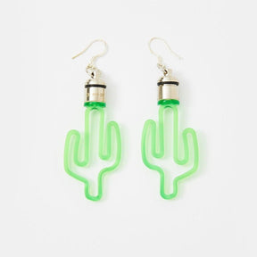 LED Cactus Earrings - Neon Cowboys - Accessories - ACC - 2003G