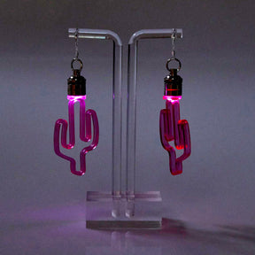 LED Cactus Earrings - Neon Cowboys - Accessories - ACC - 2003G