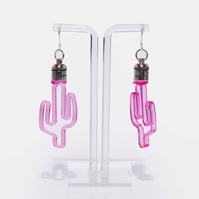 LED Cactus Earrings - Neon Cowboys - Accessories - ACC - 2003G