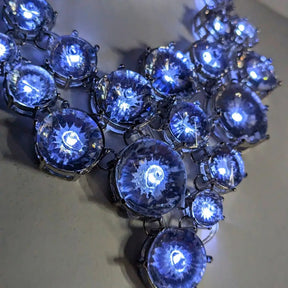 LED Chunky Rhinestone Necklace - Neon Cowboys - 