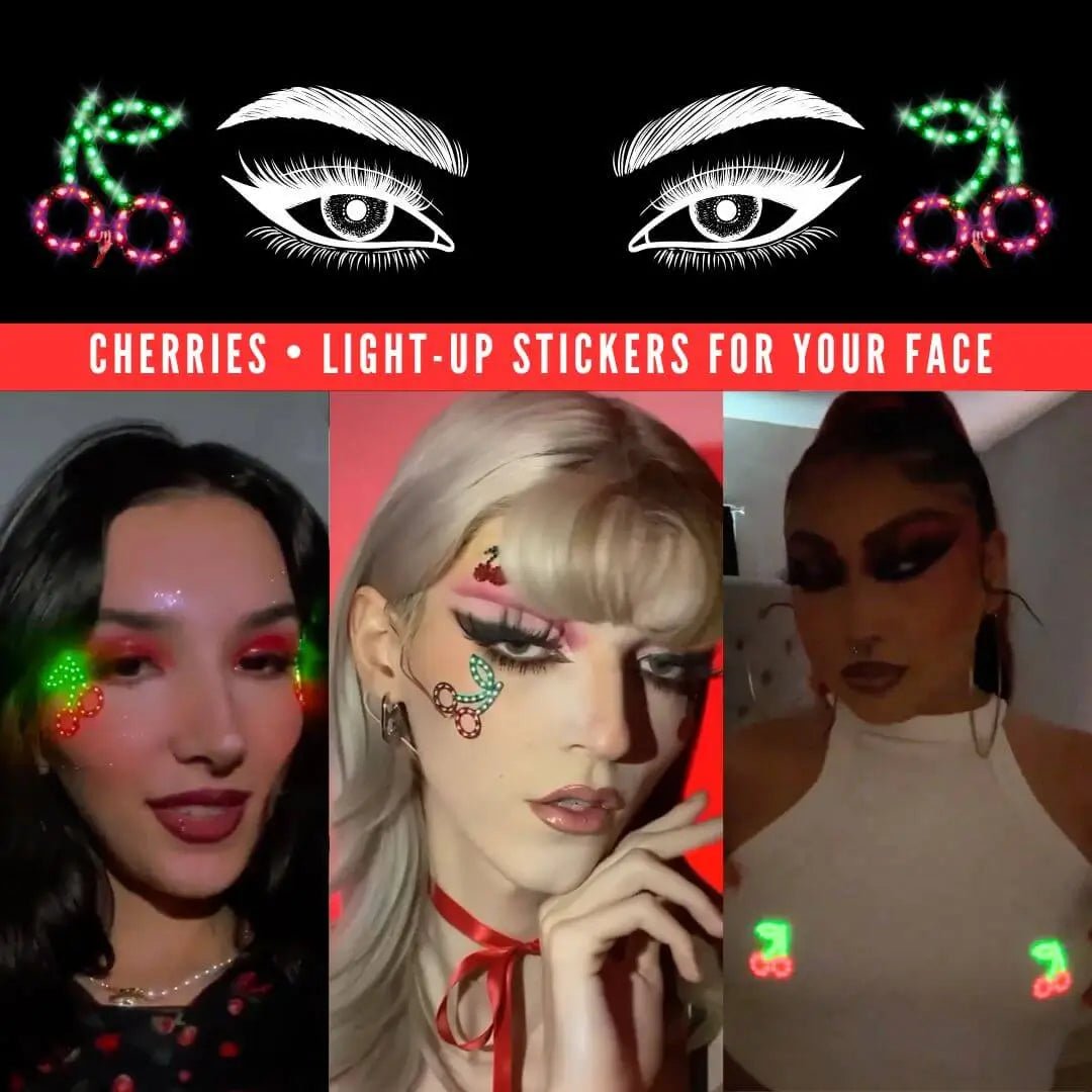 LED Face Stickers [1 Set] - Neon Cowboys - Makeup - FT - SP9U - 83MW