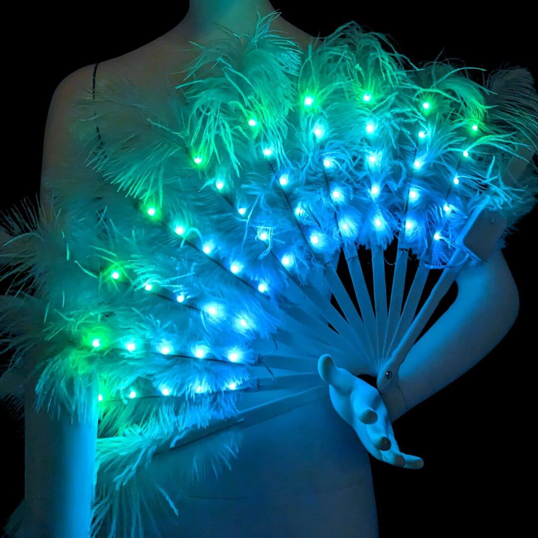 LED Feather Fan - Neon Cowboys - 