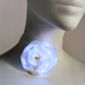 LED Flower Velvet Choker - Neon Cowboys - 