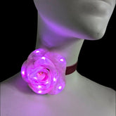 LED Flower Velvet Choker - Neon Cowboys - 