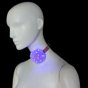 LED Flower Velvet Choker - Neon Cowboys - 