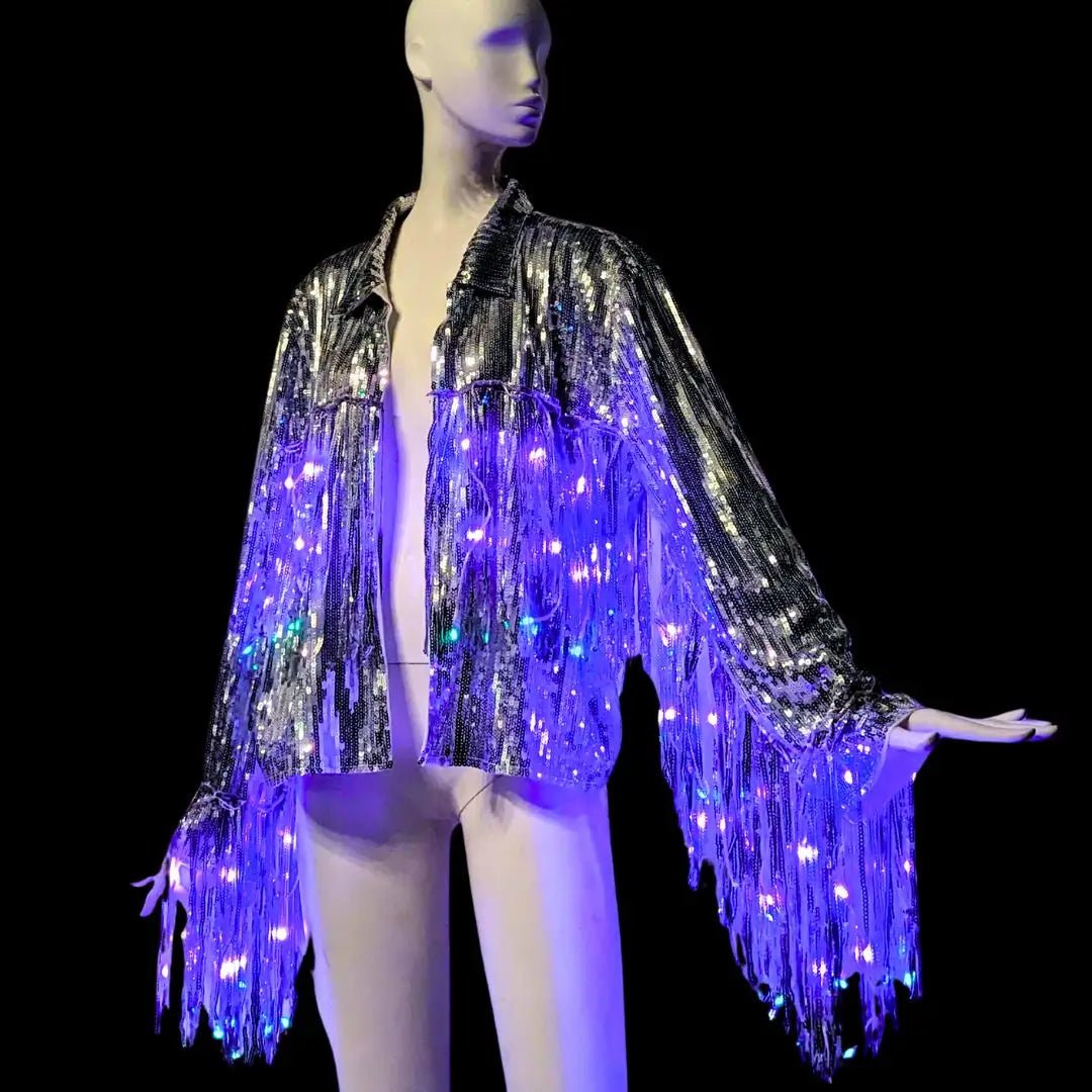 LED Fringe Sequin Jacket - Neon Cowboys - FringeJacketS