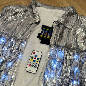 LED Fringe Sequin Jacket - Neon Cowboys - FringeJacketS