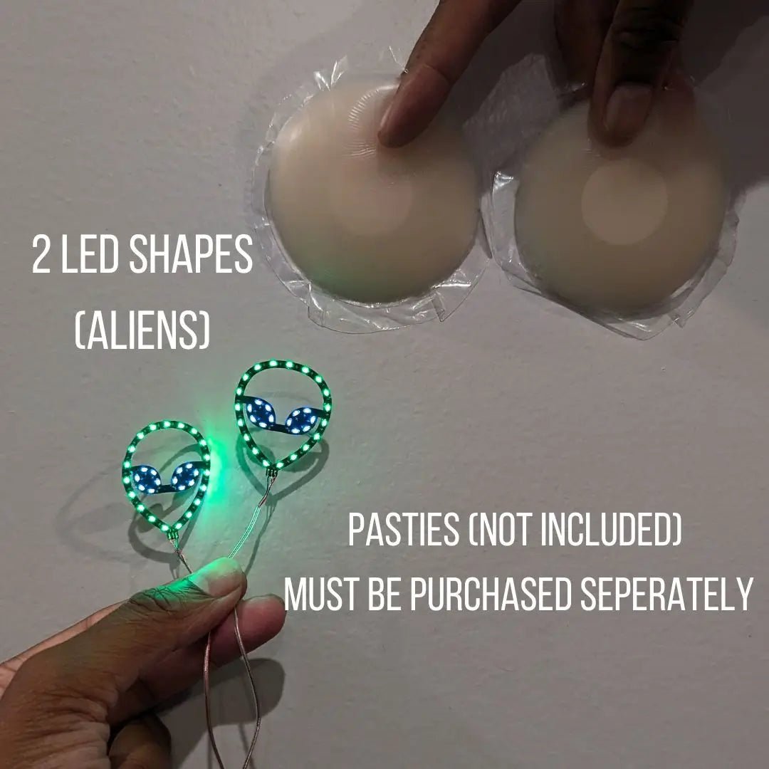 LED Pasties (Shapes ONLY) - Neon Cowboys - Makeup - FJAliens