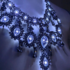 LED Rhinestone Body Chain - Neon Cowboys - necklace - 