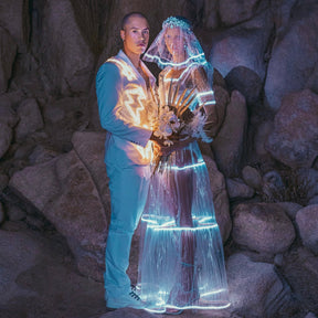 LED Transparent Bridal Gown - Neon Cowboys - couture - 