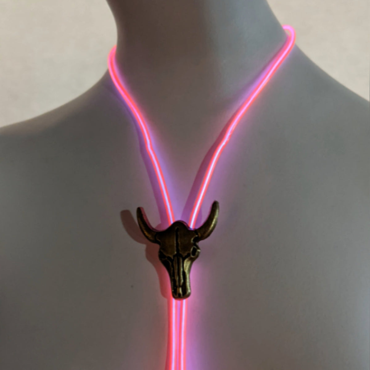 Light - up Bolo Tie - Neon Cowboys - Accessories - LUBOLT - PNK02