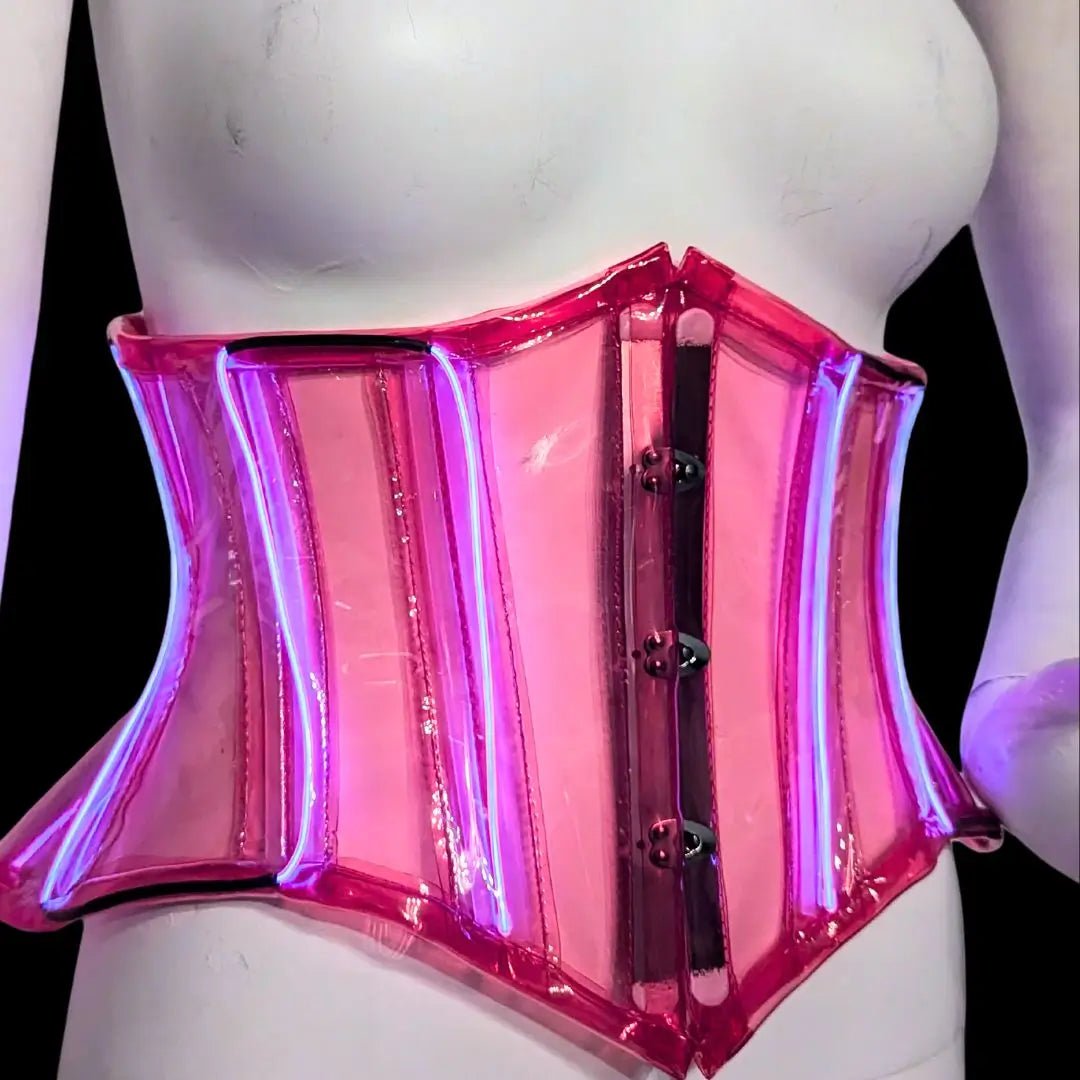 Light up LED PVC Corset - Neon Cowboys - 