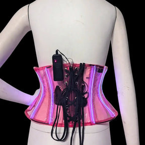 Light up LED PVC Corset - Neon Cowboys - 