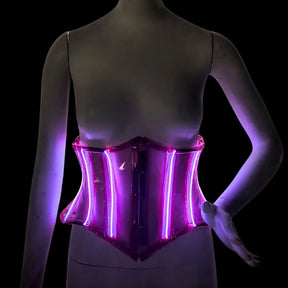 Light up LED PVC Corset - Neon Cowboys - 