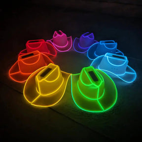 Light Up Neon Cowboys ® Hat - Neon Cowboys - Neon Cowboys Hat - NCHATPINK