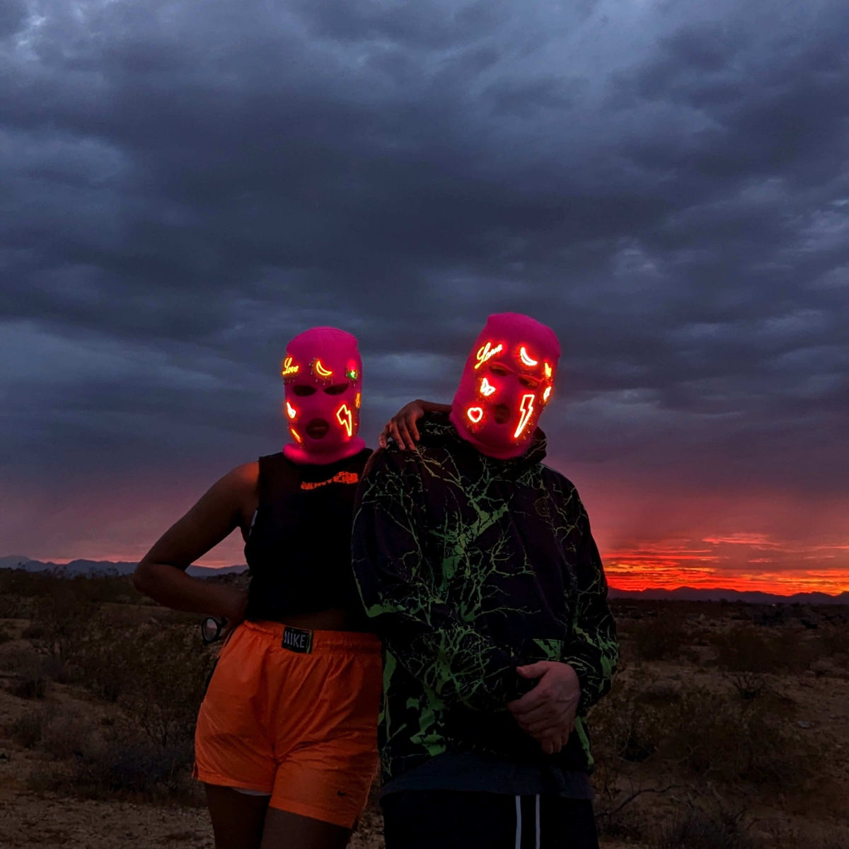 Neon Patched Balaclava - Neon Cowboys - BalaclavaB