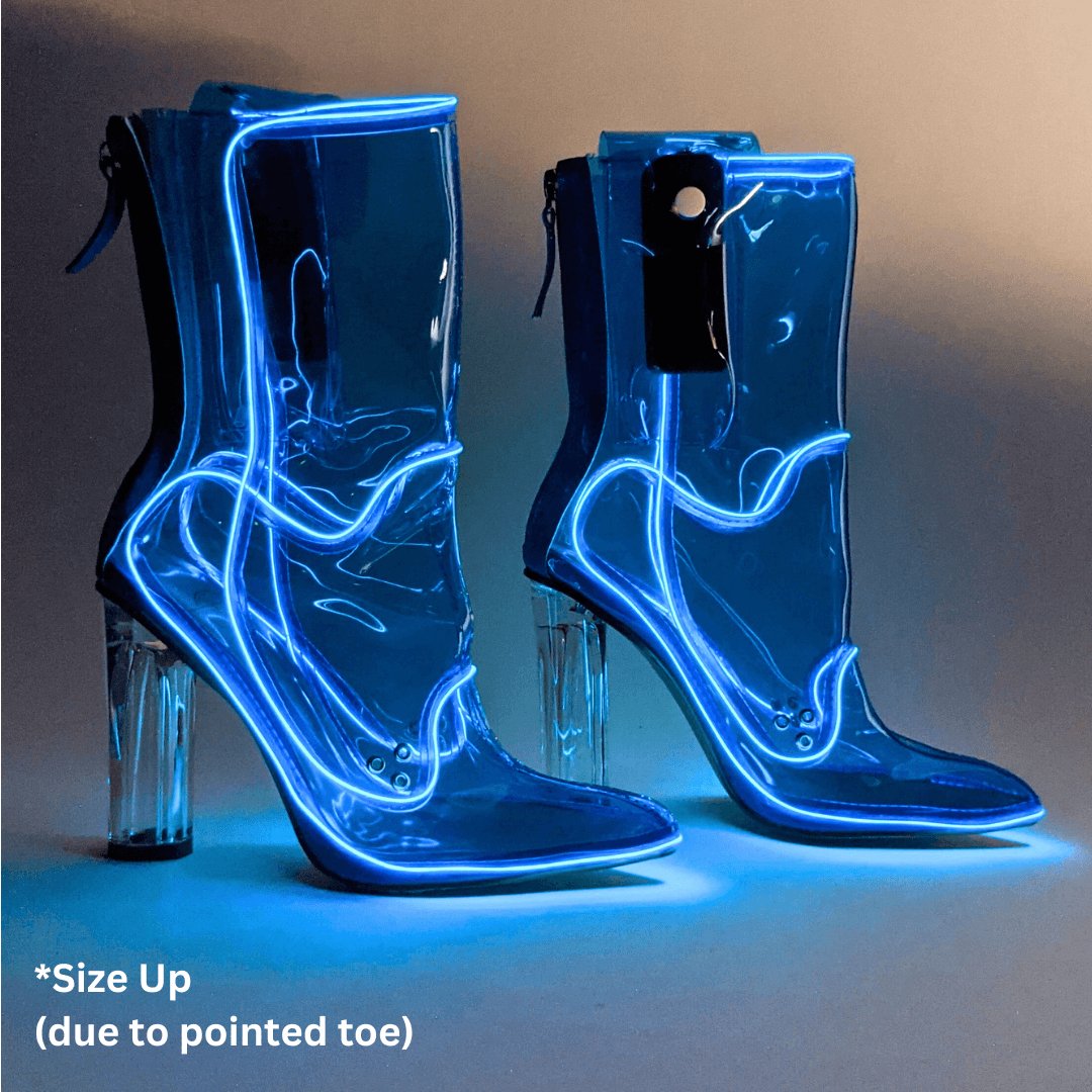 Neon blue heels best sale