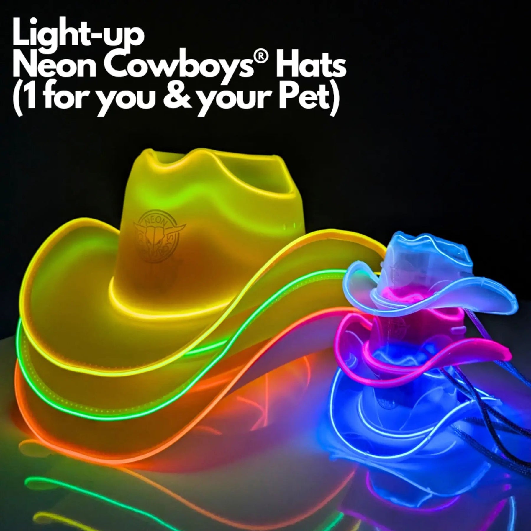 PAWdner Hat Pack - Neon Cowboys - 