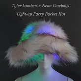 Sombrero de pescador peludo iluminado de Tyler Lambert x Neon Cowboys