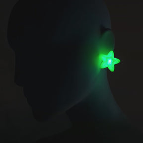 Boucles d'oreilles clou en forme d'étoile LED