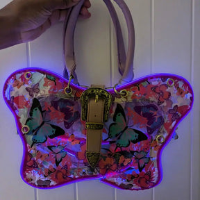 PVC Butterfly Handbag - Neon Cowboys - 