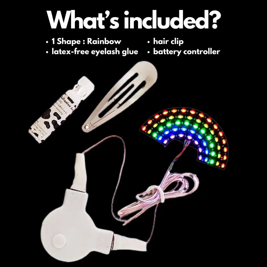 Rainbow LED Face Jewelry - Neon Cowboys - FJRainbow